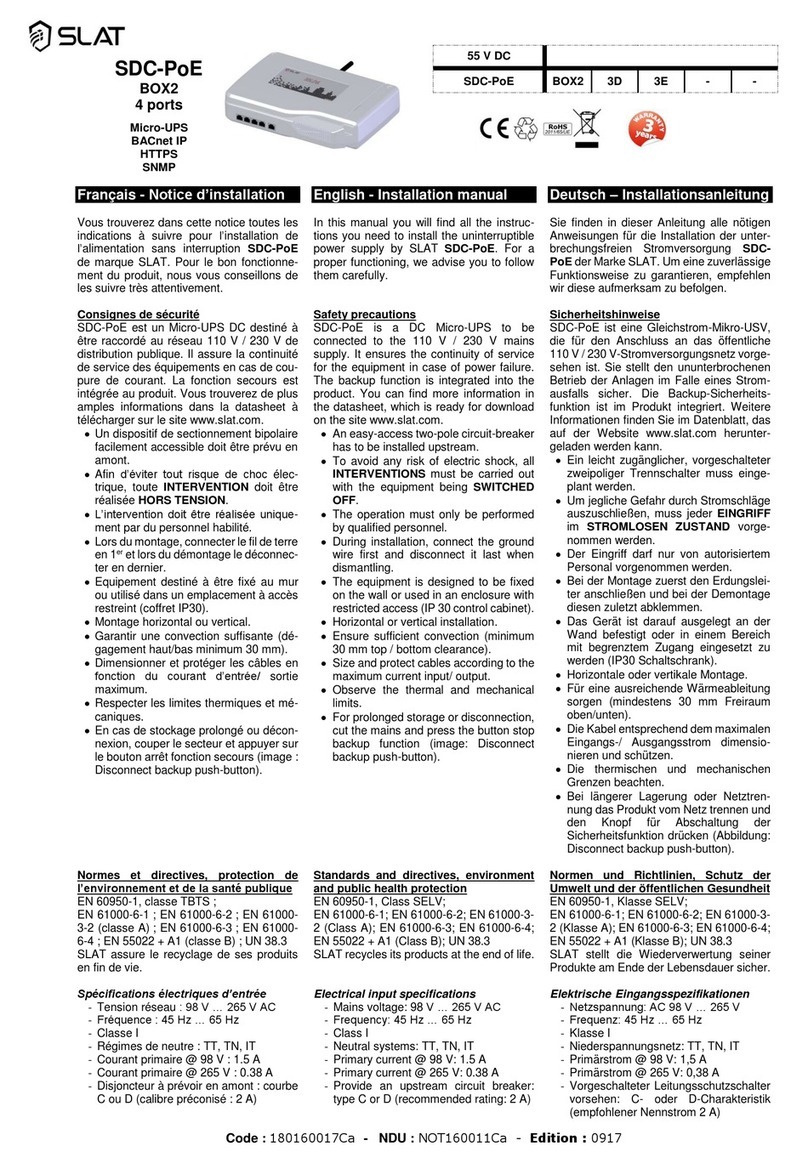 SLAT SDC-PoE installation manual