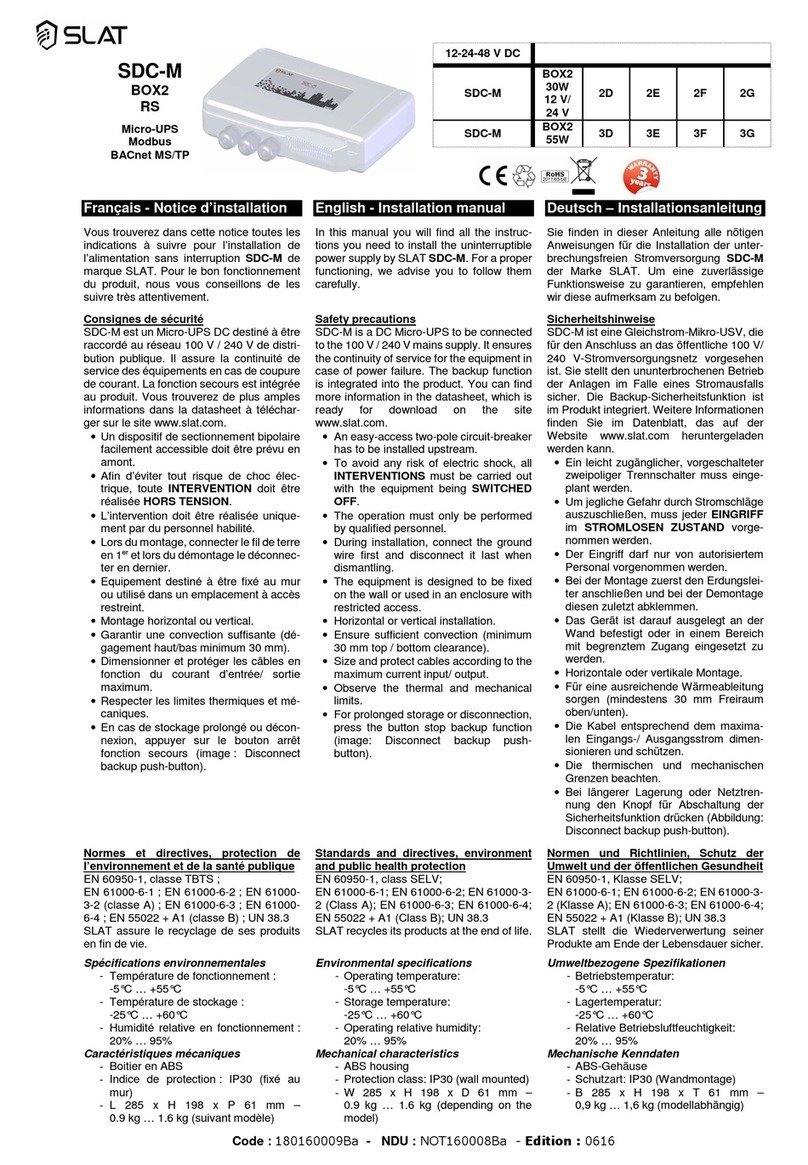 SLAT SDC-M installation manual