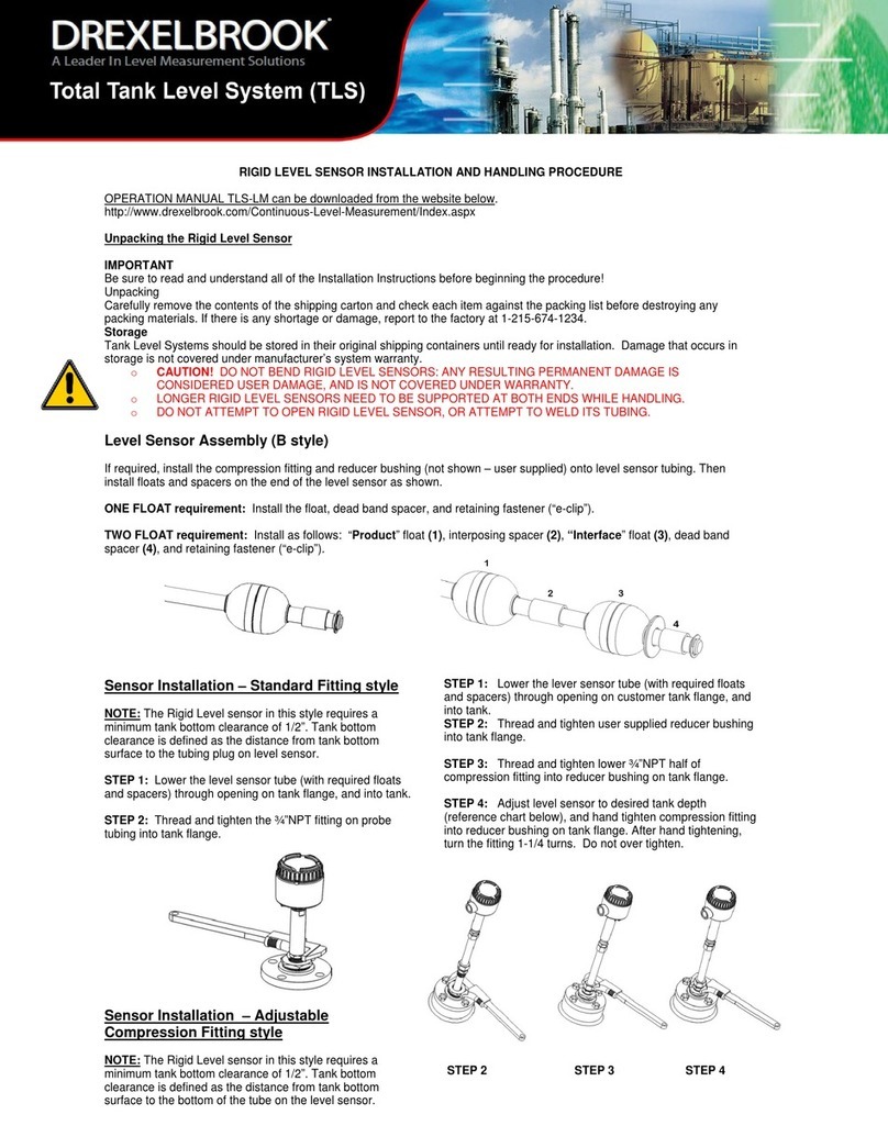 Drexelbrook RIGID LEVEL SENSOR Installation and handling instructions