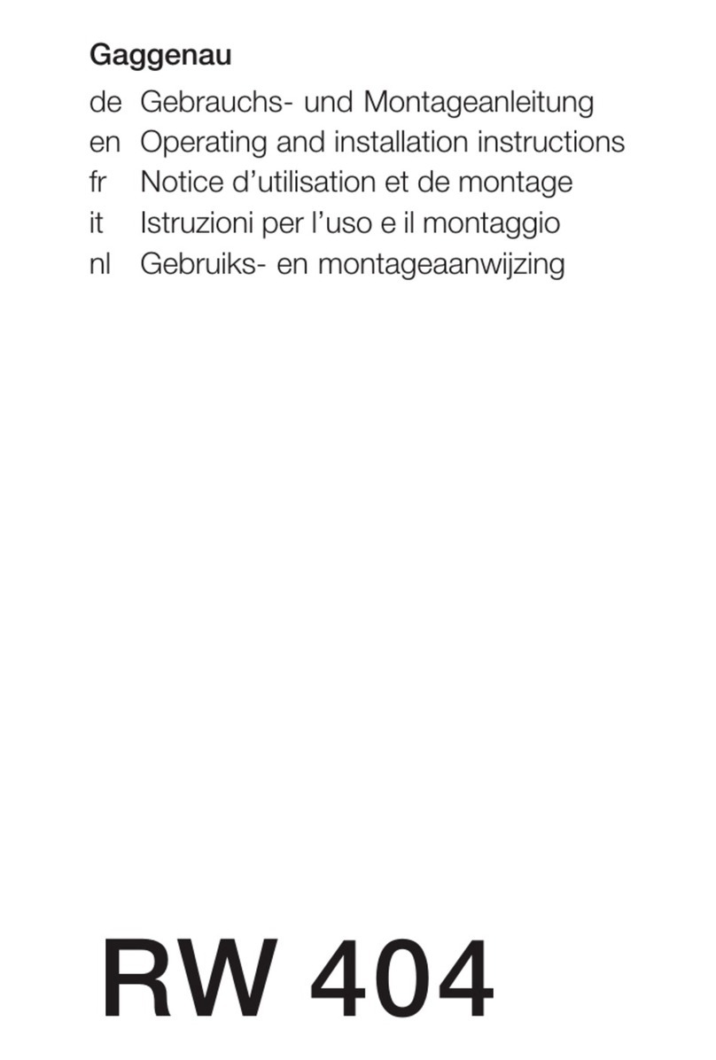 Gaggenau RW 404 Operating and installation instructions