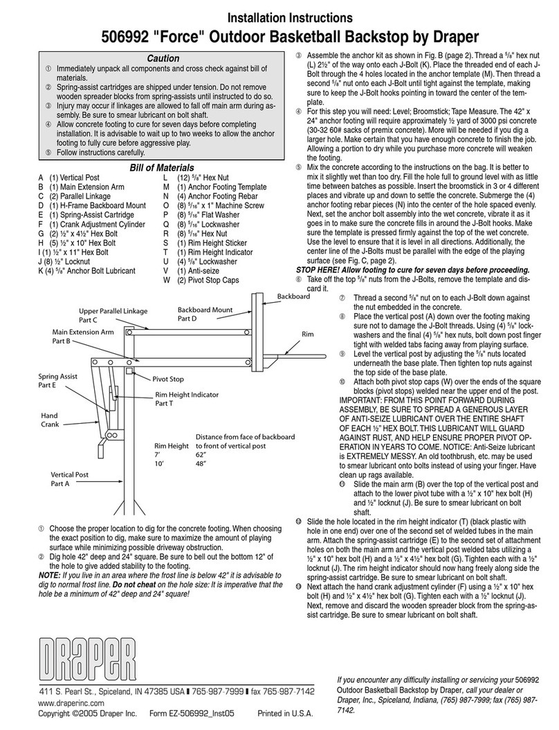 Draper 506992 installation instructions Draper 506992 installation instructions