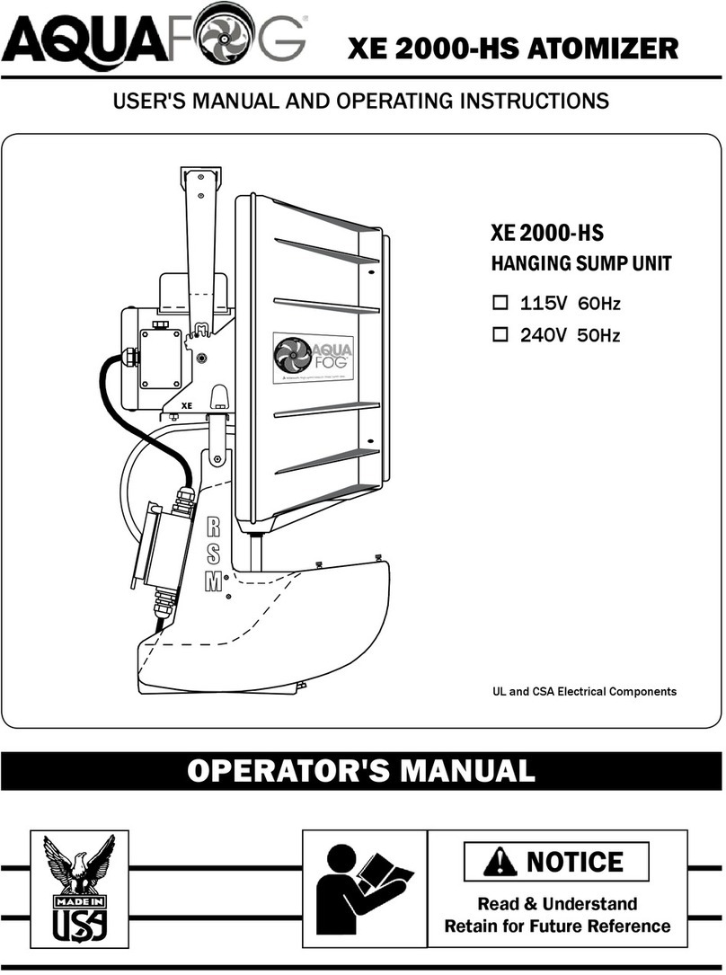 Aquafog XE 2000-HS User's manual and operating instructions Aquafog XE 2000-HS User's manual and operating instructions