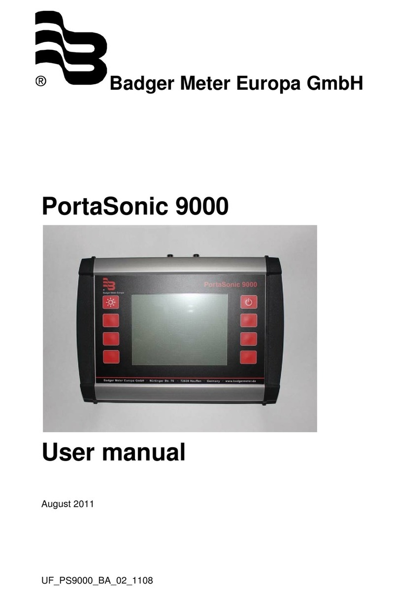 Badger Meter PortaSonic 9000 User manual