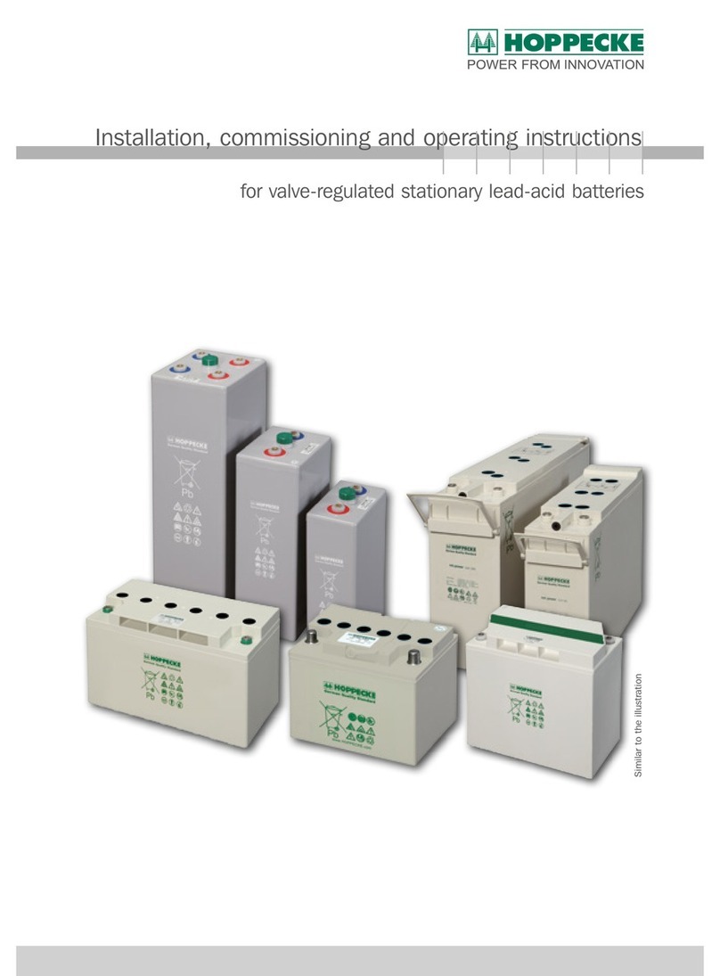 Hoppecke 5 OPzV 250 Installation, commissioning and operating instructions