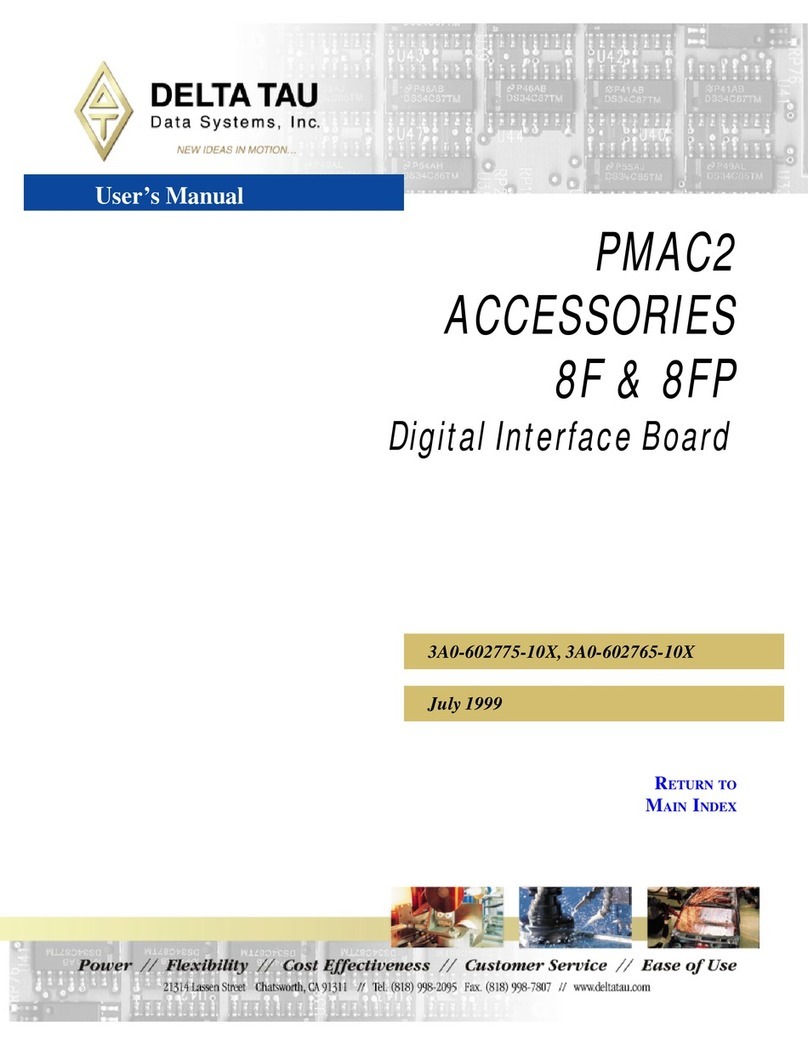 Delta Tau 8F User manual