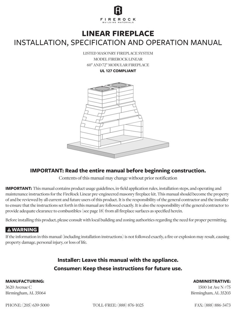 FireRock FIREROCK LINEAR User manual