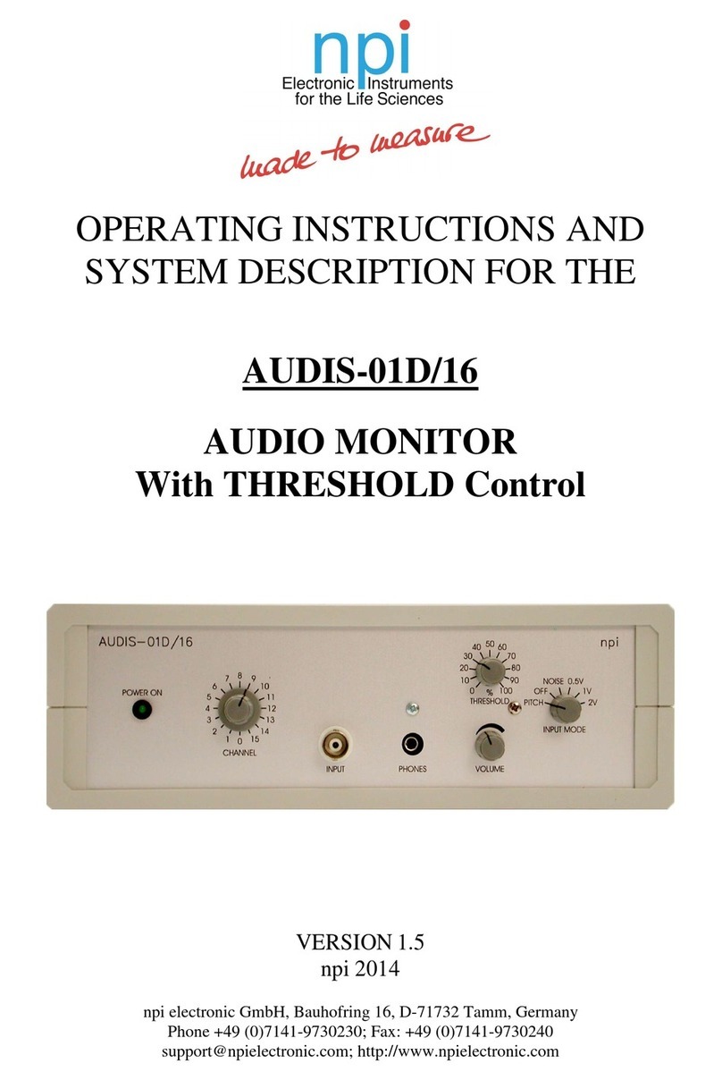 NPI AUDIS-01D/16 Operating instructions and system description