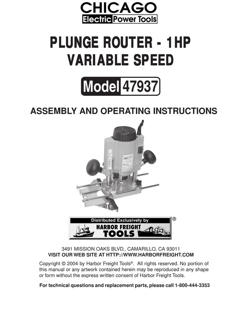 Chicago Electric 47937 Assembly and operating instructions