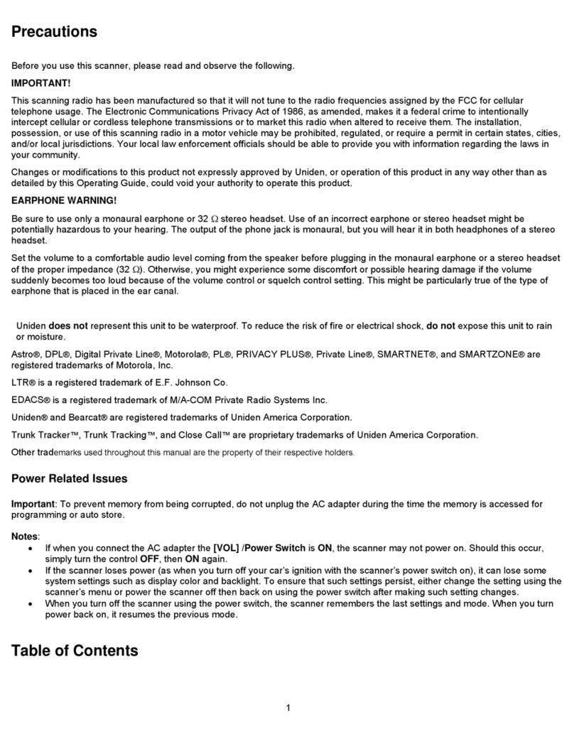 Uniden Trunk Tracker IV BCD996T User manual