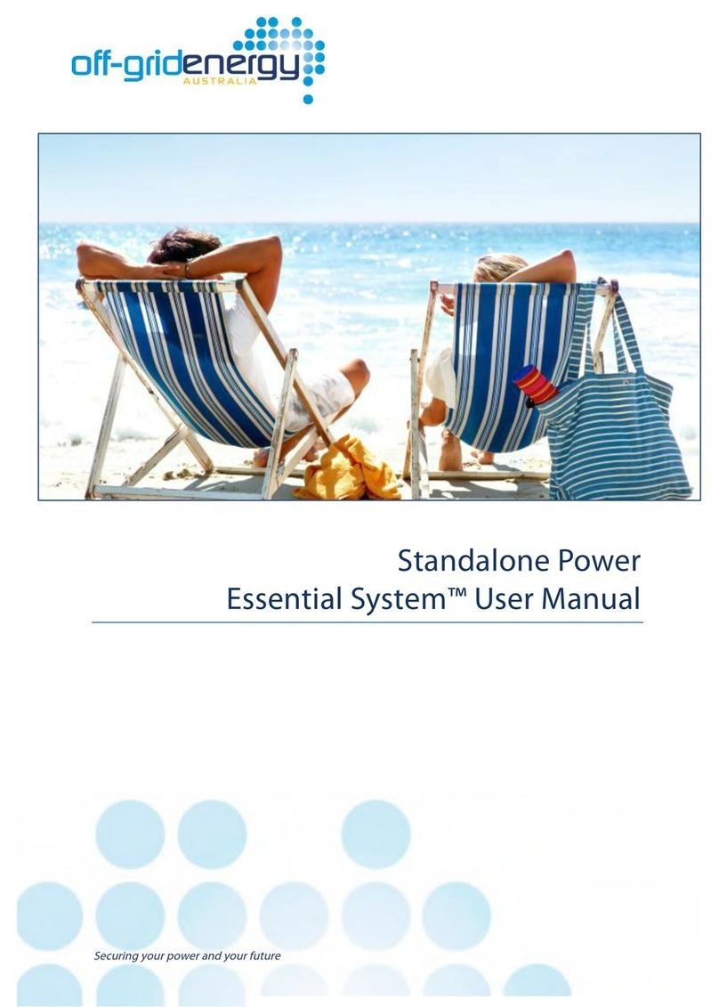 Off-Grid energy Standalone Power Essential System user manual Off-Grid energy Standalone Power Essential System user manual