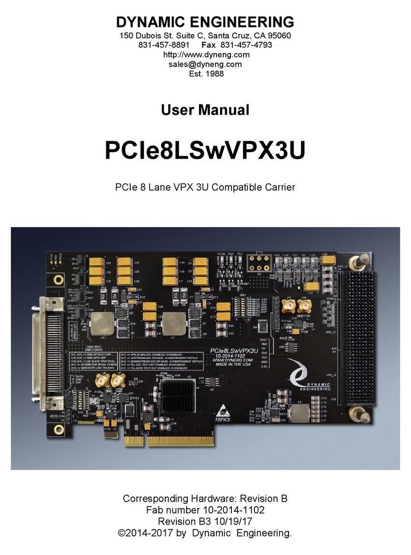 Dynamic Engineering PCIe8LSwVPX3U User manual