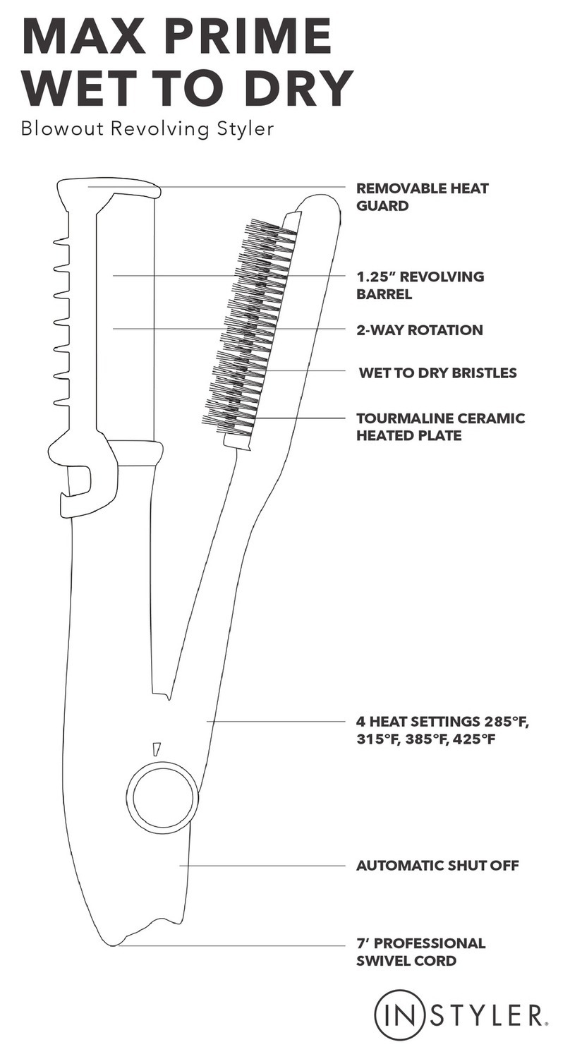 InStyler MAX PRIME WET TO DRY User manual