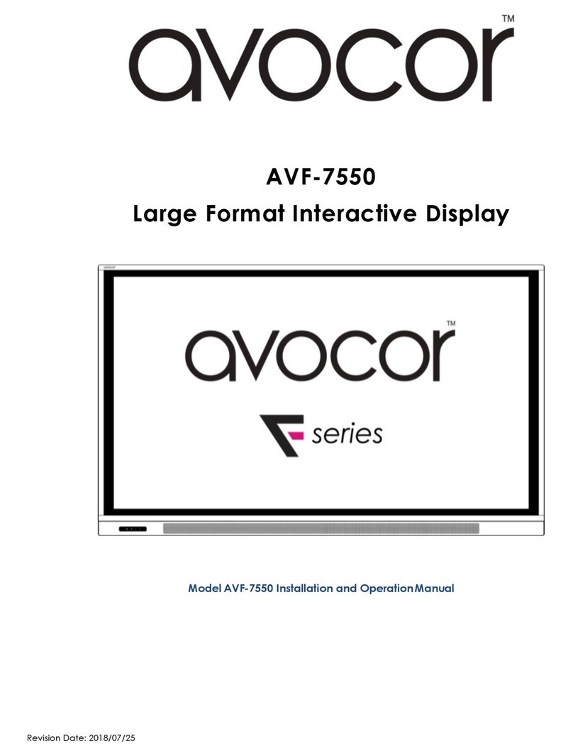 AVOCOR AVF-7550 Installation and operation manual