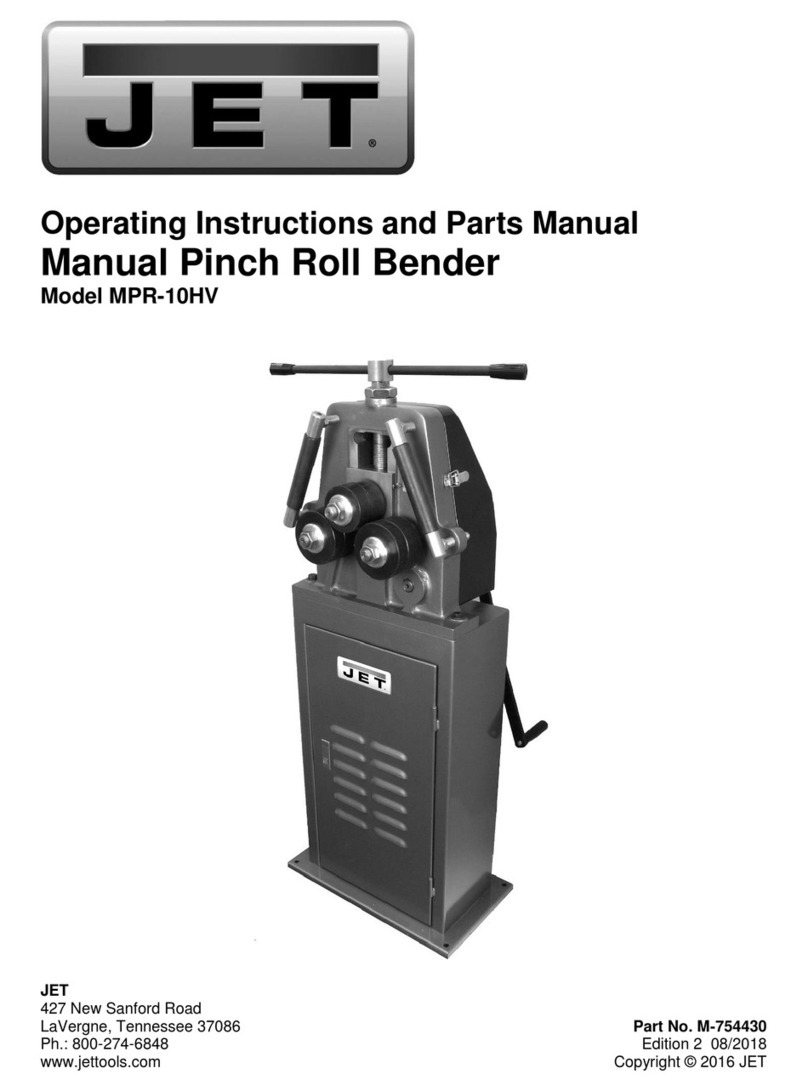 Jet MPR-10HV Operating instructions and parts manual Jet MPR-10HV Operating instructions and parts manual