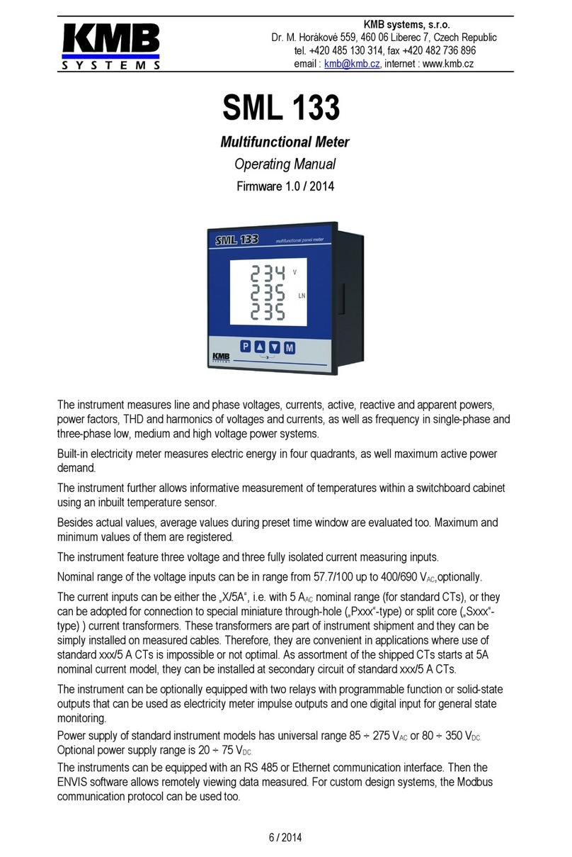 KMB SML 133 Series operating manual