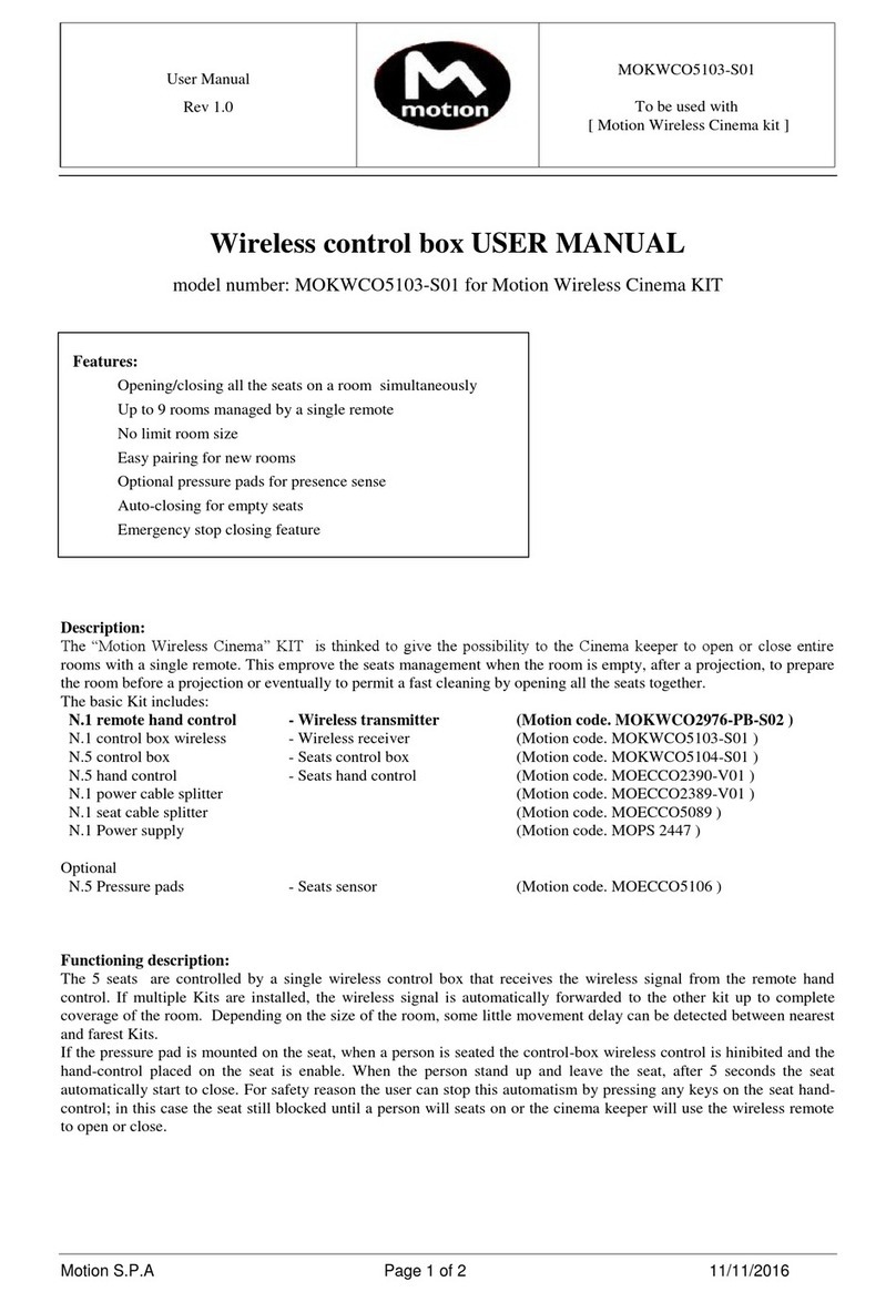 Motion MOKWCO5103-S01 User manual
