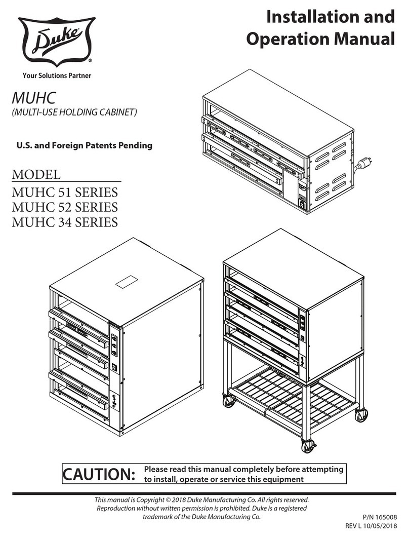 Duke MUHC-51-120 Installation and operation manual
