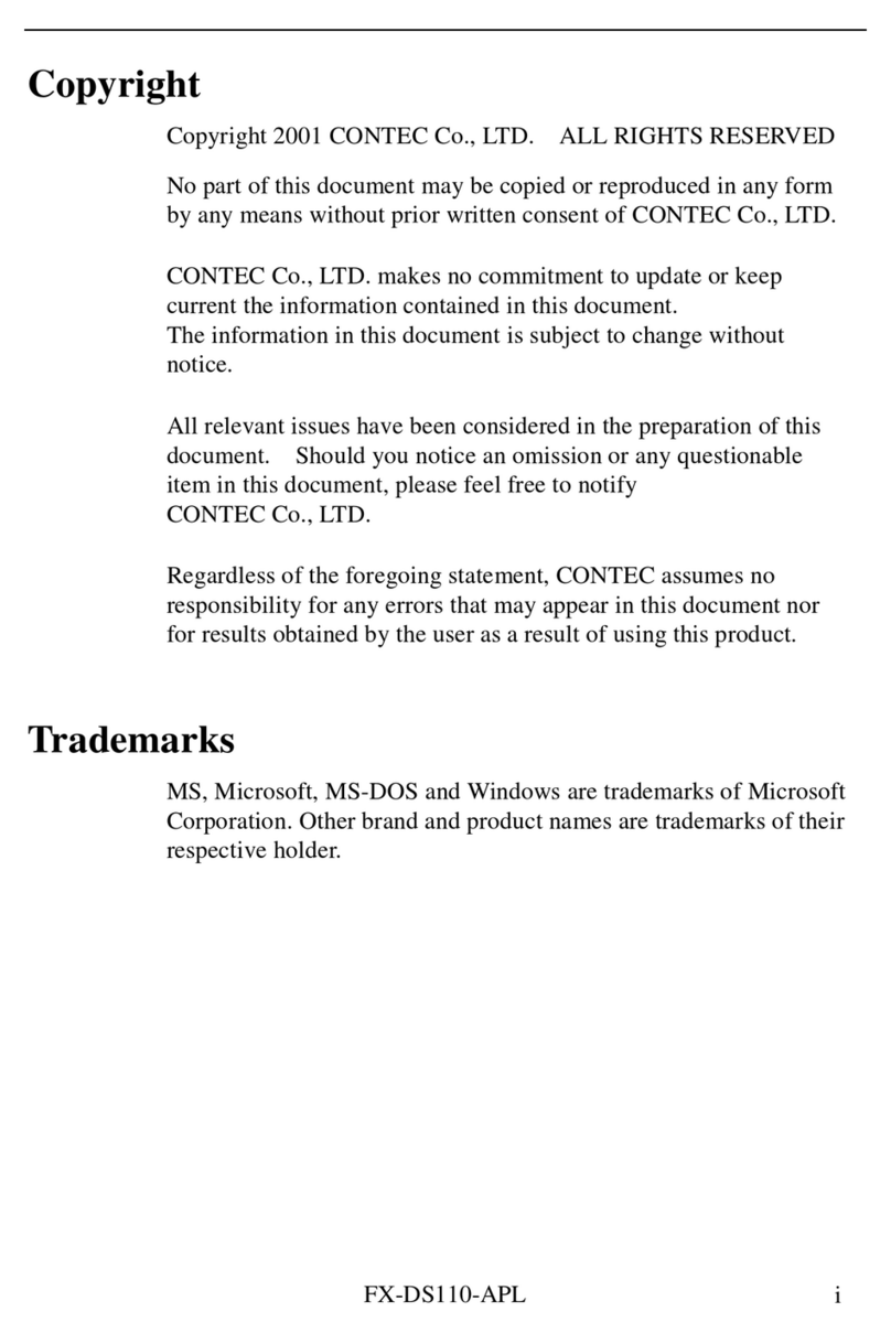 Contec FX-DS110-APL user manual