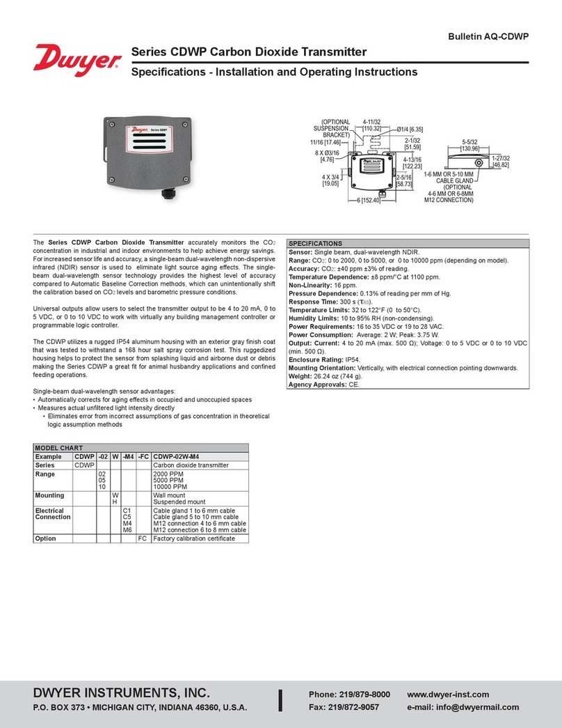 Dwyer Instruments CDWP Series Installation and operating instructions