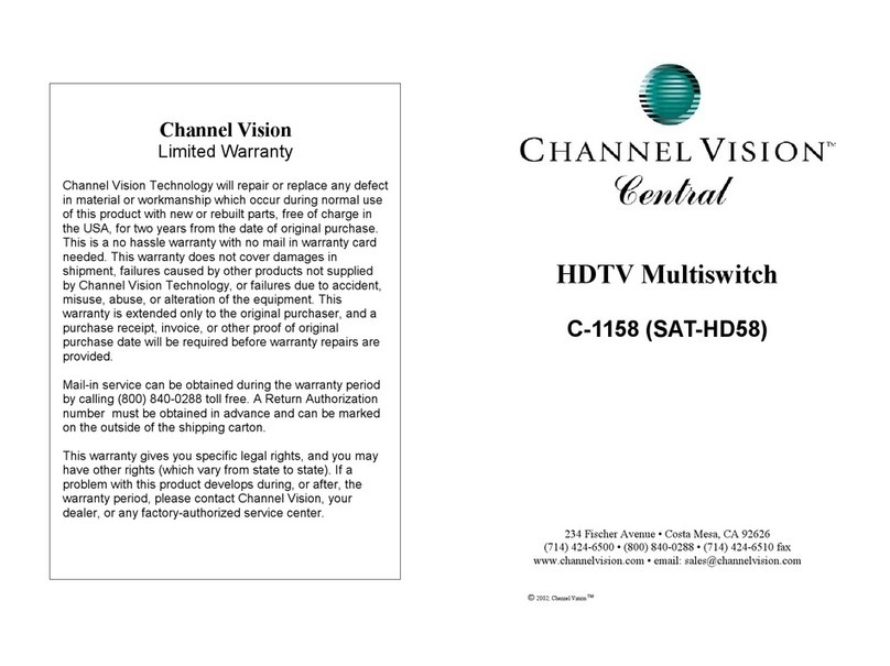 Channel Vision C-1158 User manual