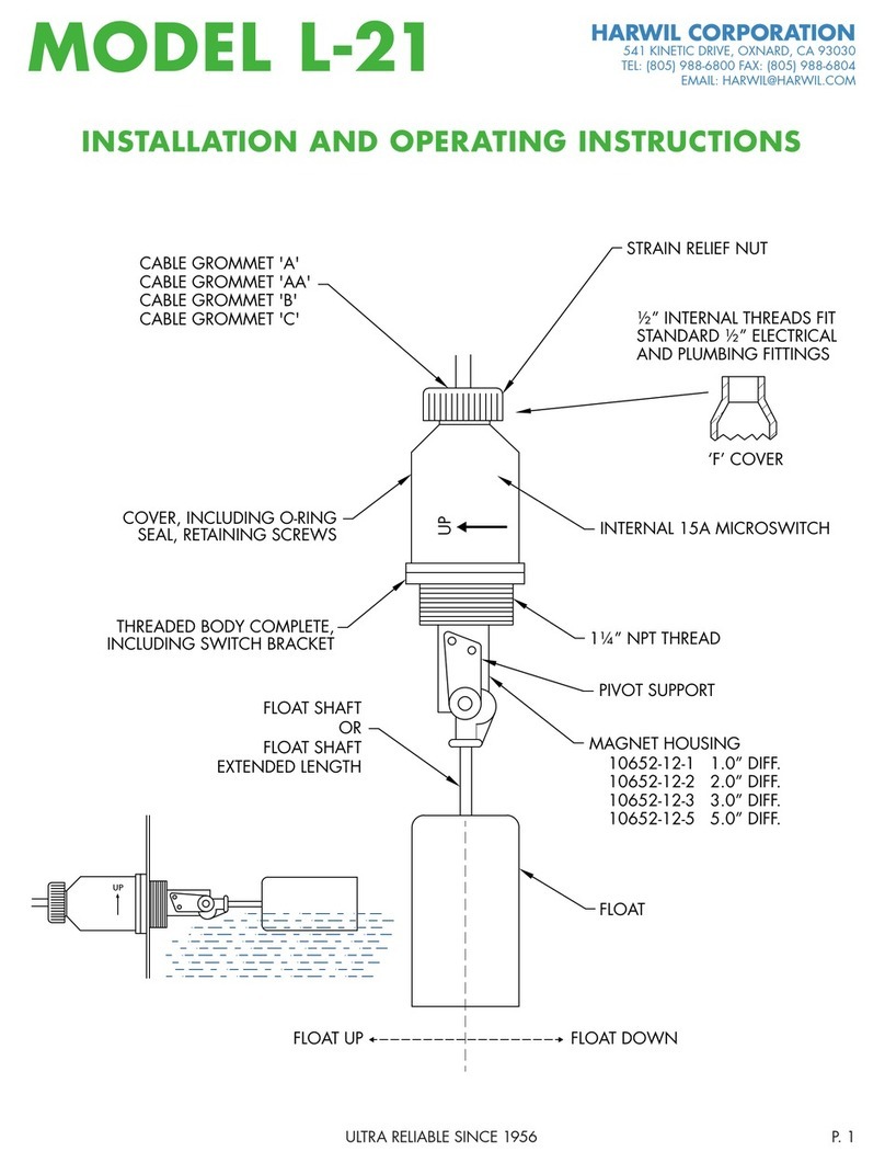 Harwil L-21 Installation and operating instructions