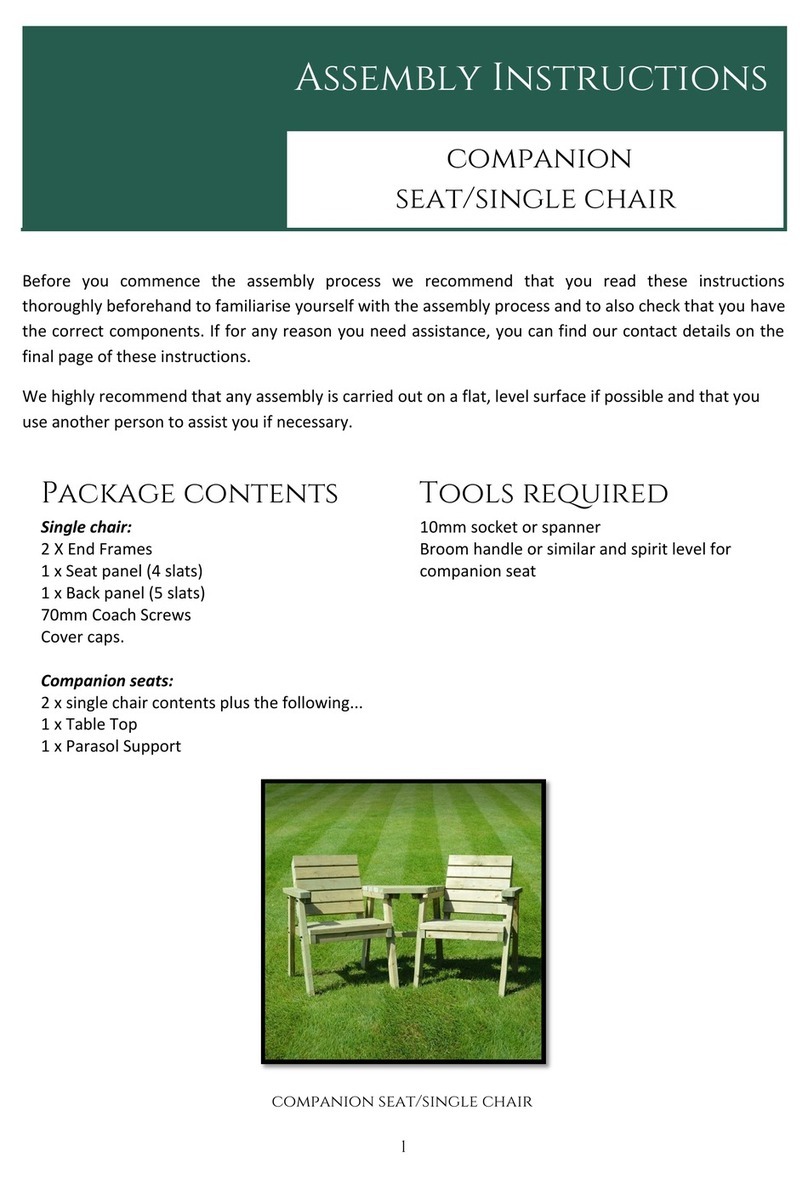Rutland County Thistleton Companion Seat Assembly instructions