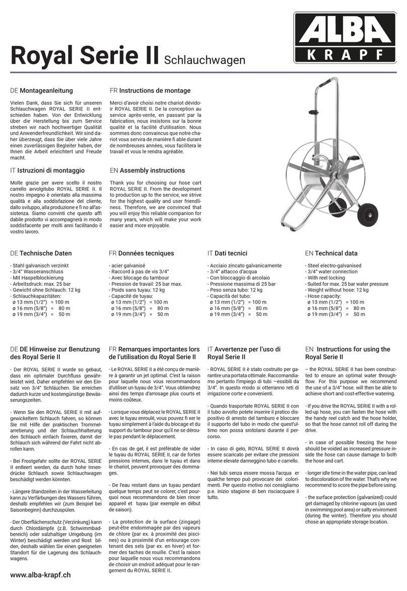 ALBA-KRAPF Royal Serie II Assembly instructions