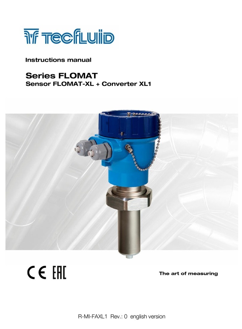 Tecfluid FLOMAT Series instruction manual Tecfluid FLOMAT Series instruction manual