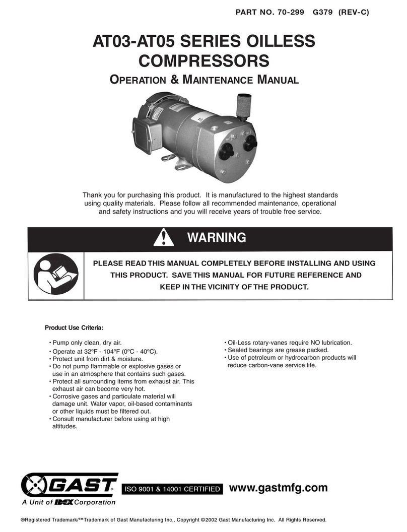 Gast AT03 Series Operation & maintenance manual