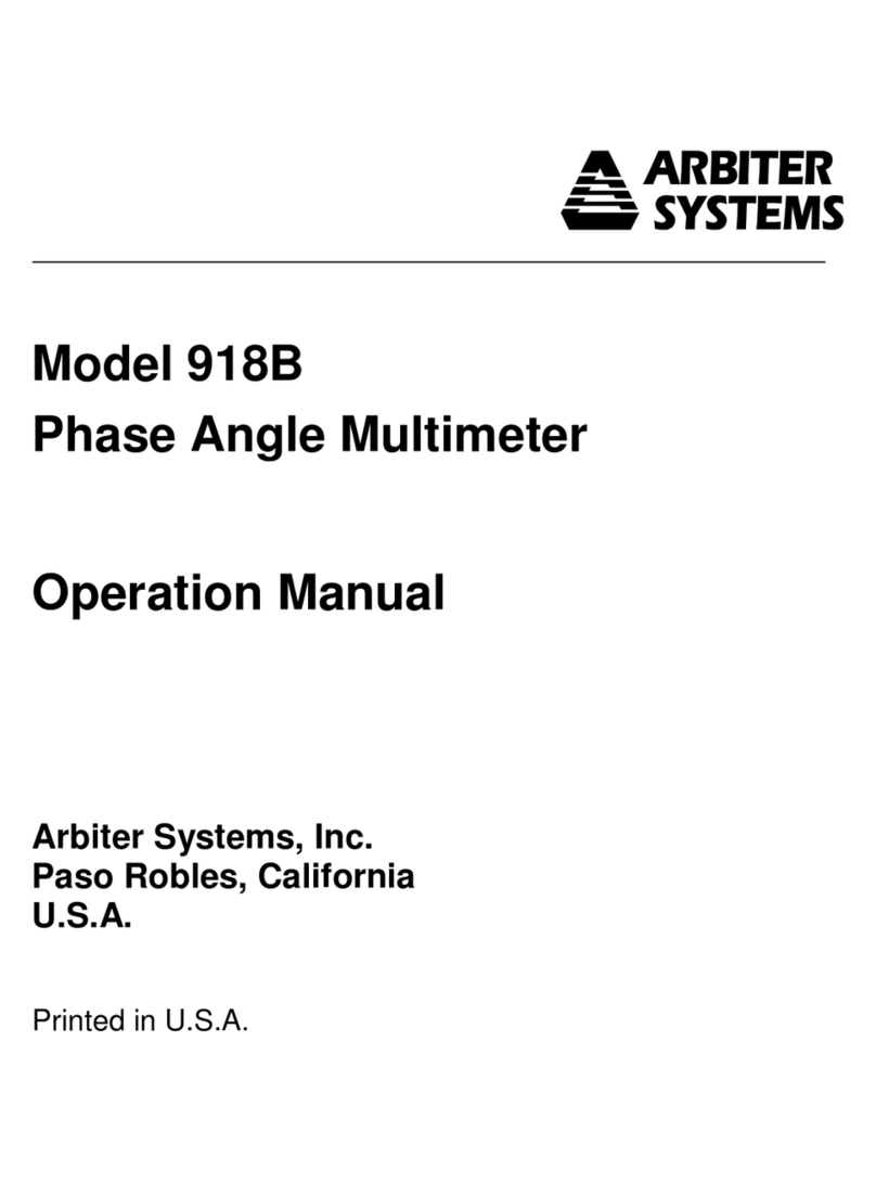 Arbiter Systems 918B Operation manual
