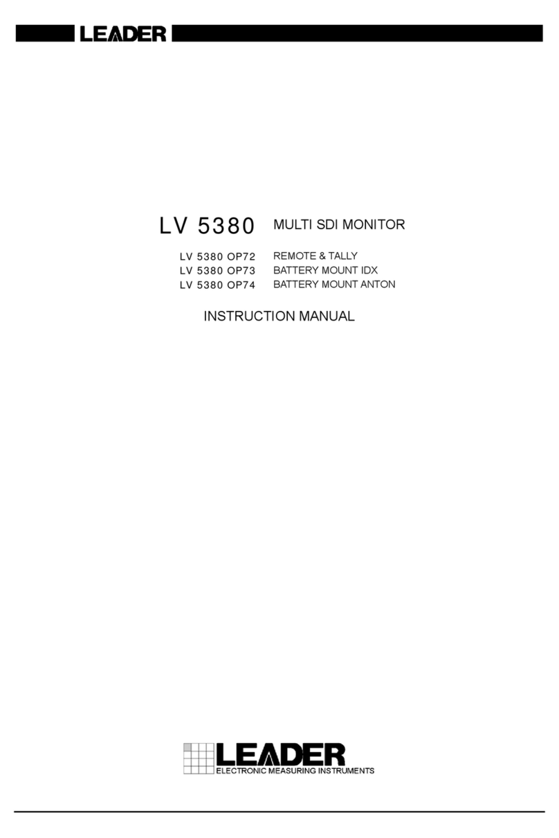 Leader LV 5380 OP72 User manual Leader LV 5380 OP72 User manual