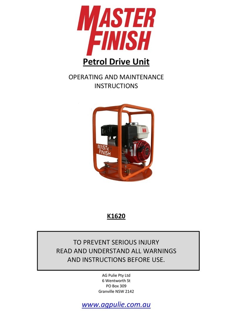 MasterFinish K1620 Operating and maintenance instructions MasterFinish K1620 Operating and maintenance instructions
