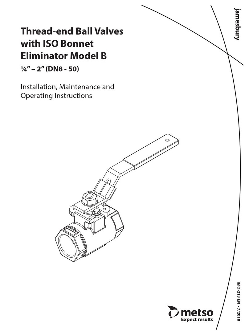 Metso jamesbury B Operating and maintenance manual