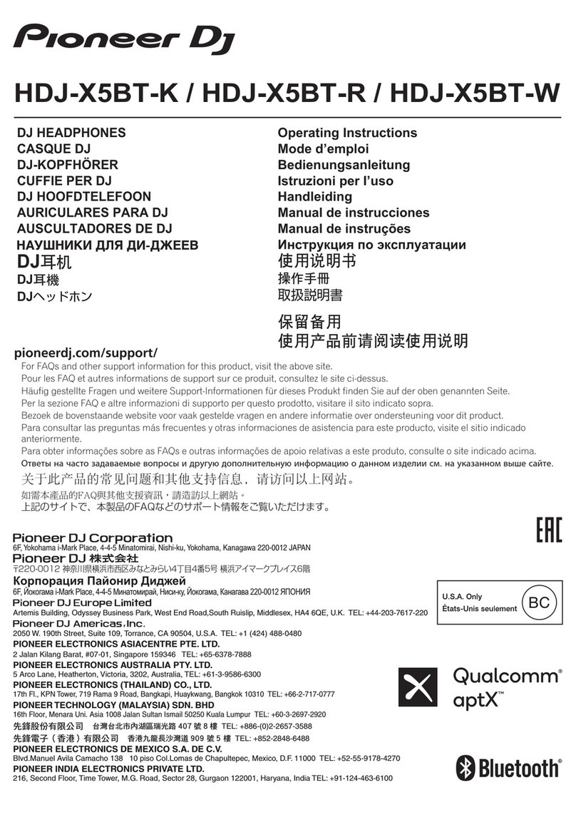 PIONEER DJ HDJ-X5BT-K operating instructions