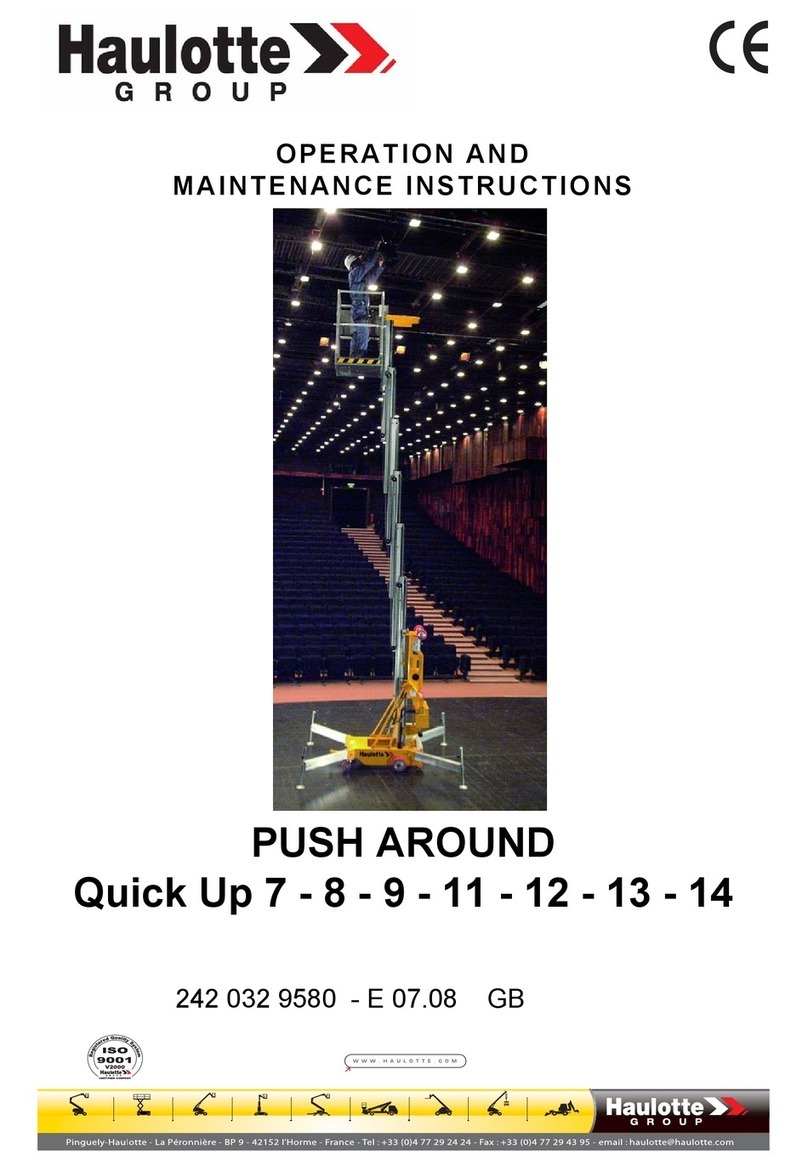 Haulotte Group Quick Up 7 Operation and maintenance instructions
