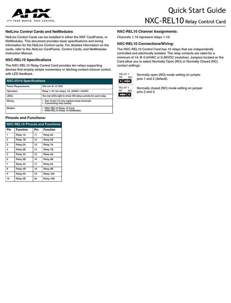 AMX netlinx NXC-REL10 User manual