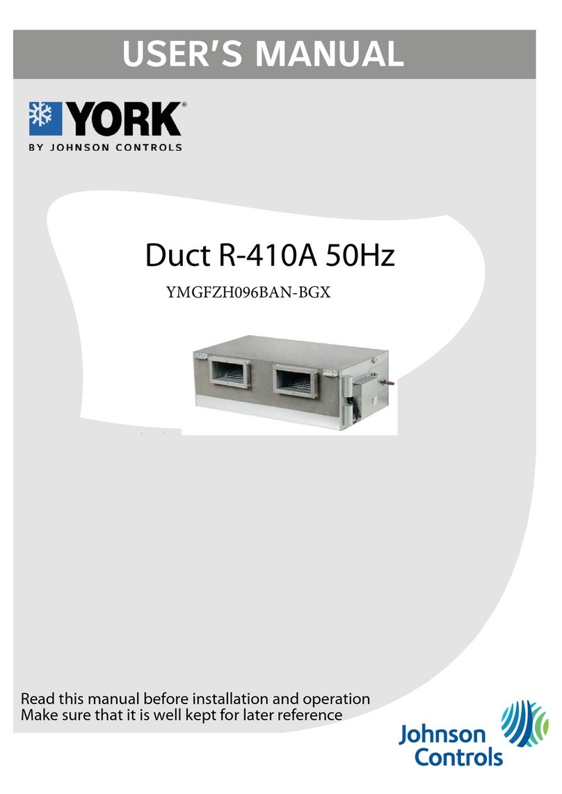 Johnson Controls Duct R-410A User manual