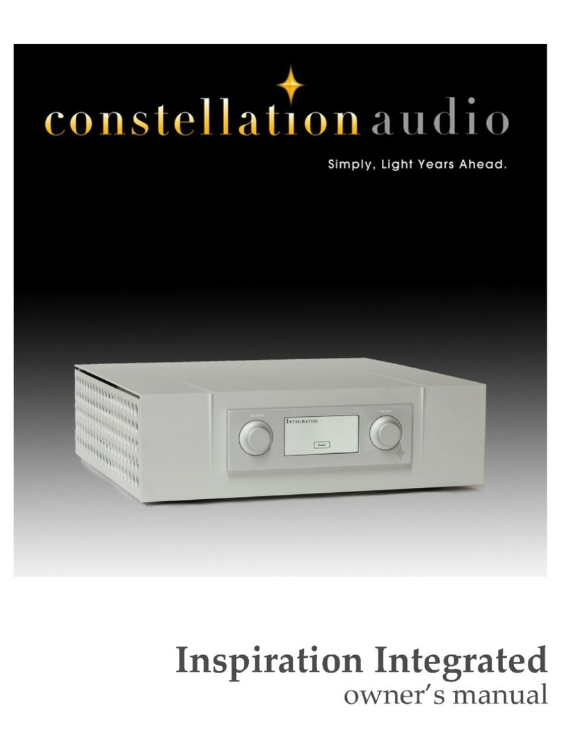Constellation audio Inspiration INTEGRATED 1.0 owner's manual