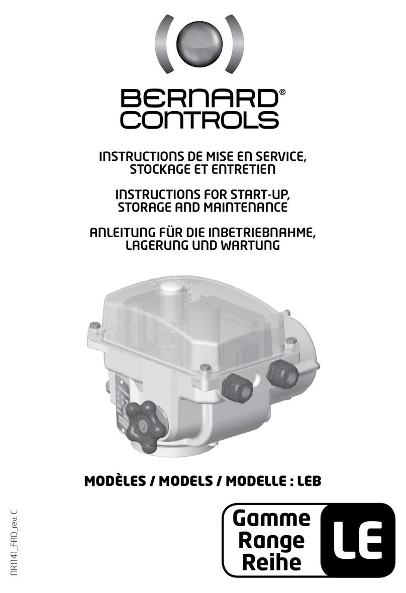 Bernard LE Series Installation, start-up and maintenance instructions
