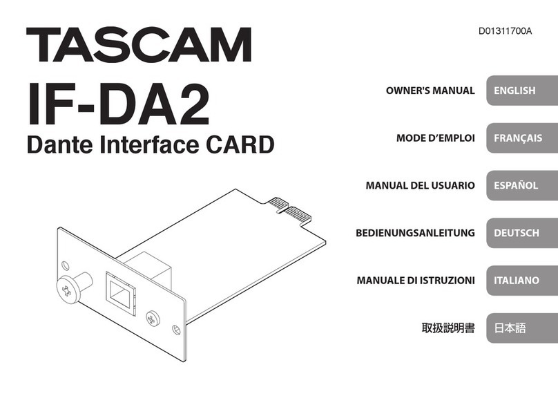 Tascam IF-DA2 owner's manual