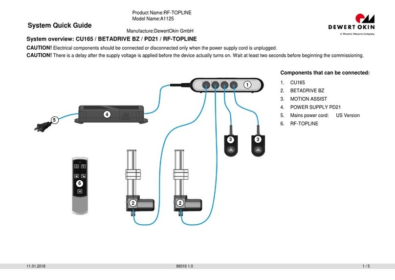 dewert okin A1125 quick guide