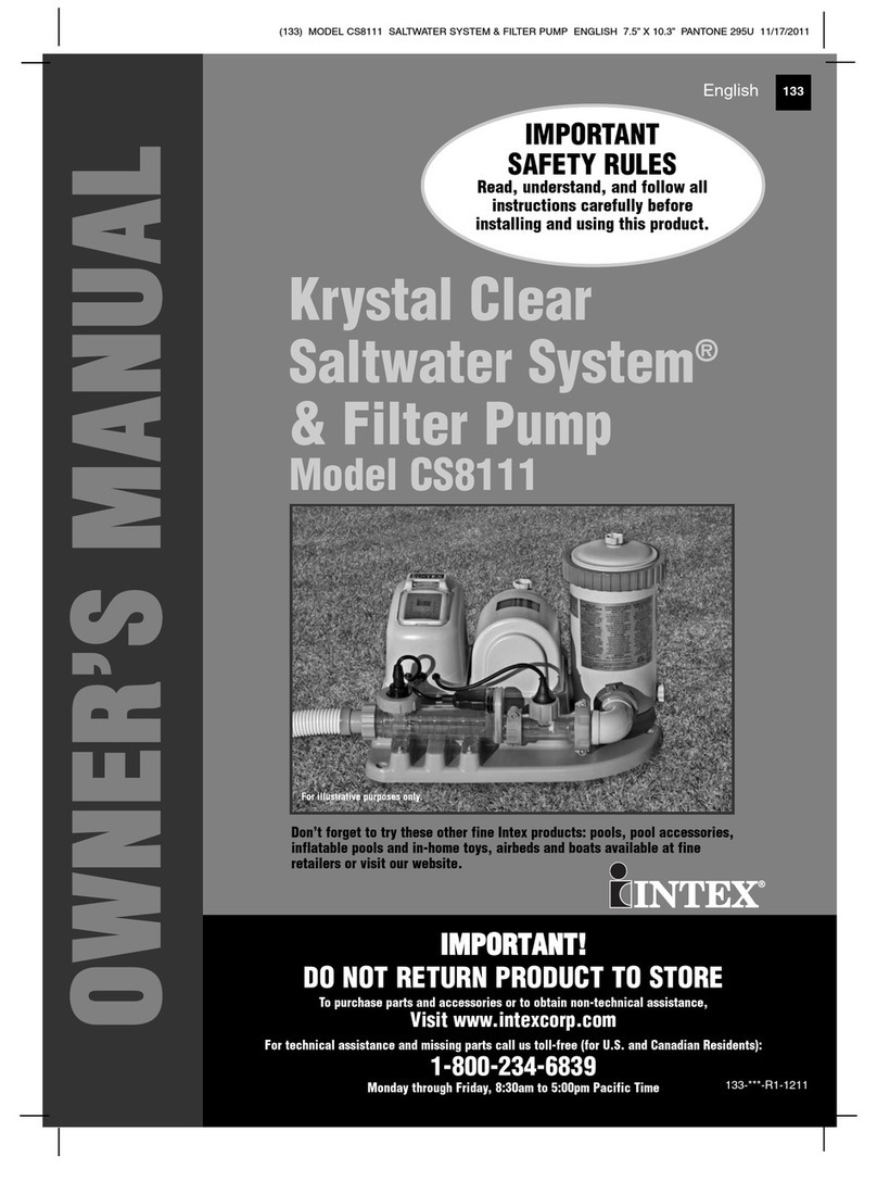 Intex Saltwater System CS8111 User manual