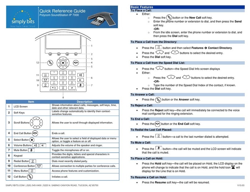 Polycom SoundStation IP 7000 User manual Polycom SoundStation IP 7000 User manual