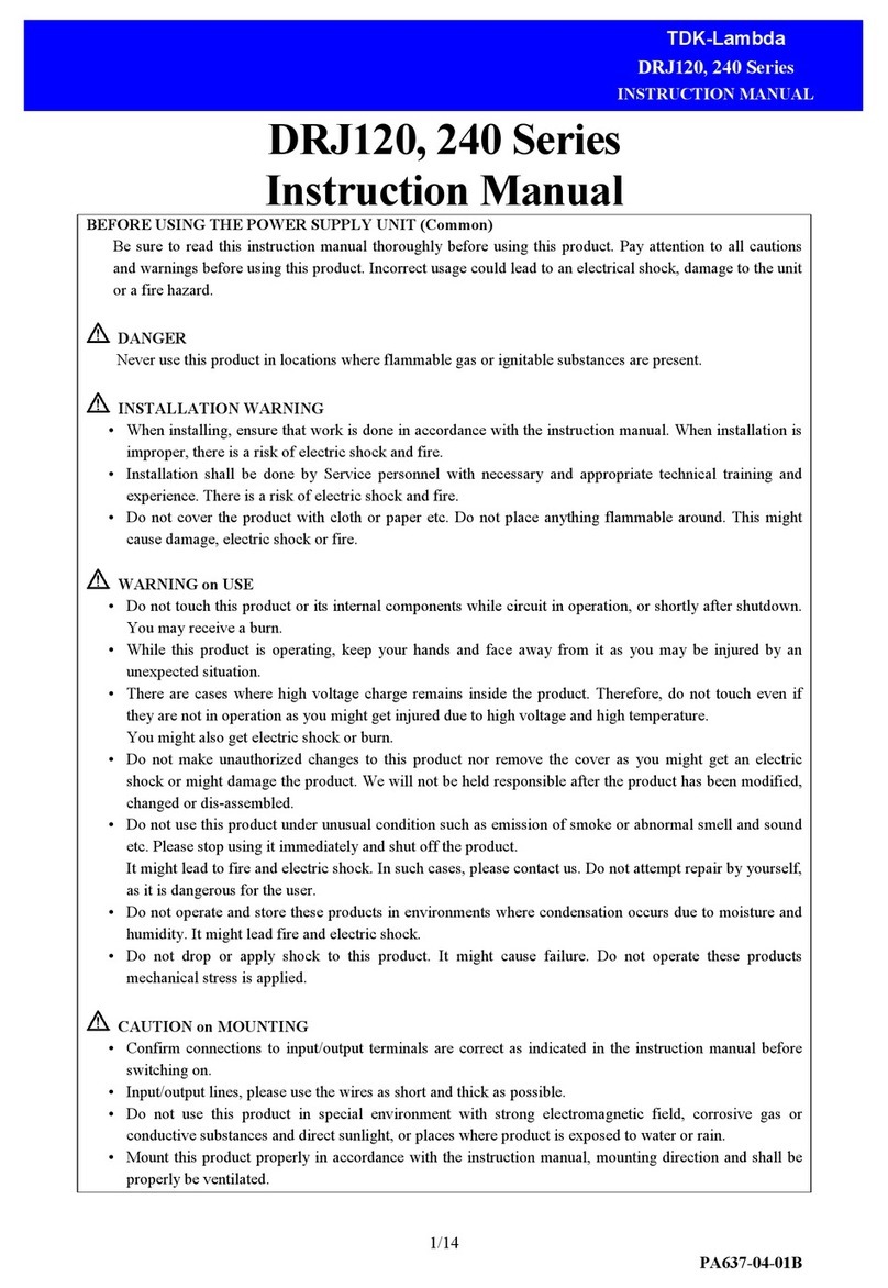 TDK-Lambda DRJ120 Series User manual
