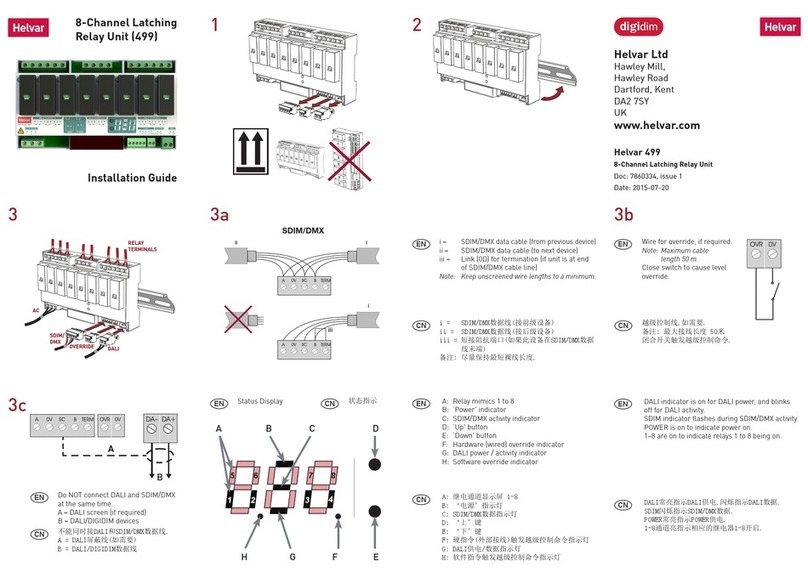 HELVAR digidim 499 installation guide