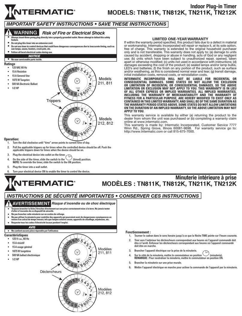Intermatic TN811K User manual