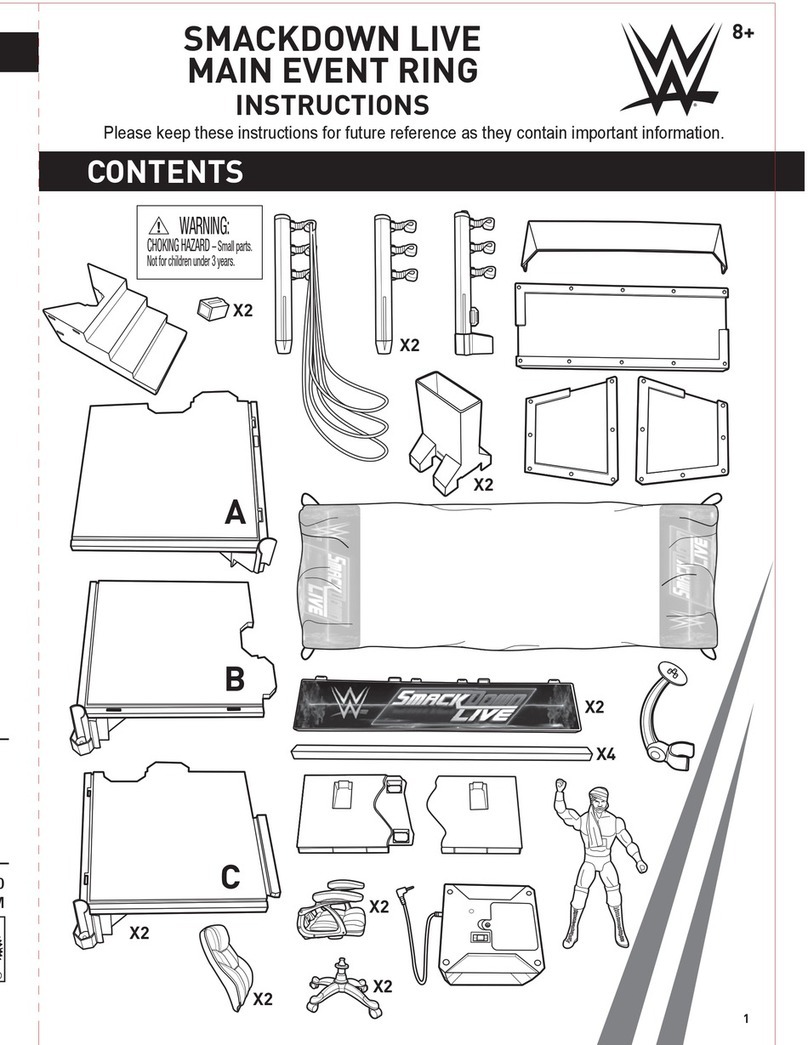 WWE SMACKDOWN LIVE MAIN EVENT RING instructions