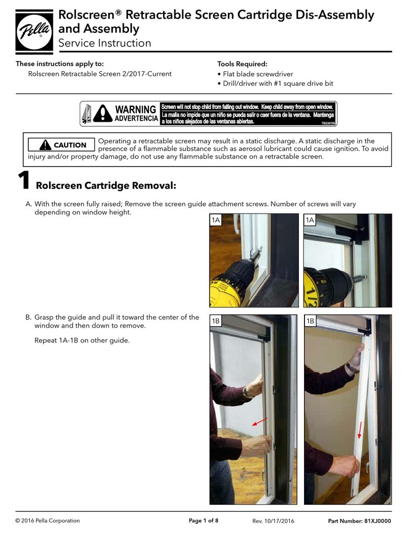 Pella Rolscreen Service instruction Pella Rolscreen Service instruction