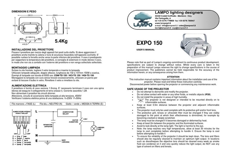 Lampo EXPO 150 user manual