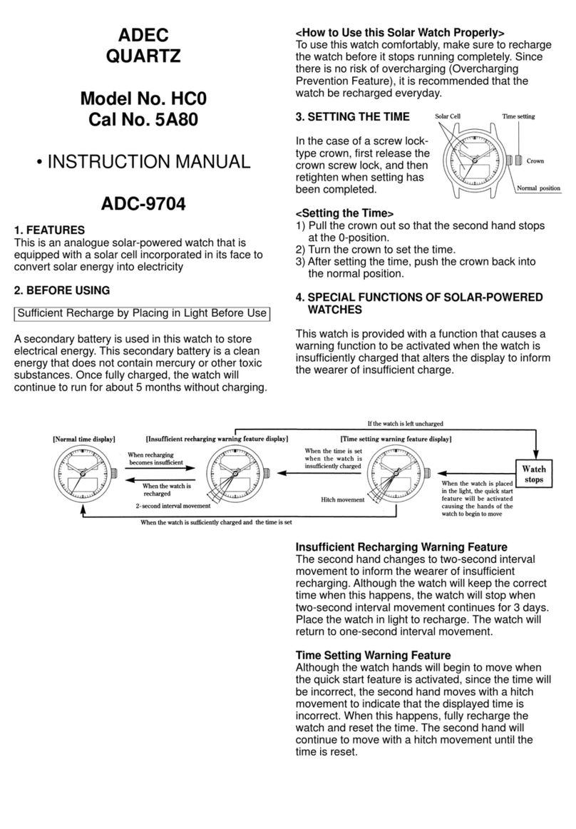 Adec Quartz HC0 instruction manual